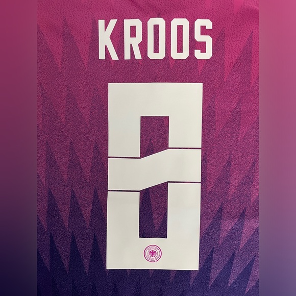 Kroos #8 Germany Away Gradient Soccer Jersey Euro 2024 Pink Purple - Picture 3 of 5